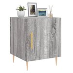 vidaXL Table de chevet sonoma gris 40x40x50 cm bois d'ingénierie