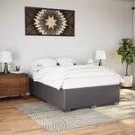 vidaXL Cadre de lit Gris 160x200 cm Similicuir