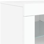 vidaXL Buffet avec lumières LED blanc 202x37x67 cm