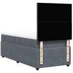 vidaXL Sommier à lattes de lit et matelas Gris foncé 90x190 cm Velours