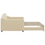 vidaXL Lit de jour avec gigogne sans matelas crème 90x200 cm