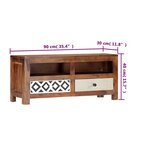 vidaXL Meuble TV 90x30x40 cm Bois solide