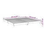 vidaXL Cadre de lit chêne fumé 200x200 cm bois d'ingénierie