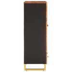 vidaXL Buffet marron et noir 60x33 5x100 cm bois massif de manguier