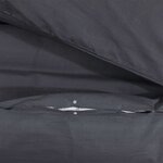 vidaXL Ensemble de housse de couette Noir 260x220 cm Coton