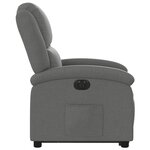 vidaXL Fauteuil inclinable électrique gris foncé tissu