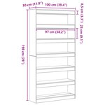 vidaXL Bibliothèque Chêne marron Bois d'ingénierie 100 x 30 x 198 cm