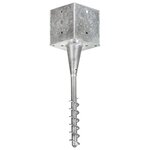 vidaXL Piquets au sol 6 Pièces Argenté 14x14x58 cm Acier galvanisé
