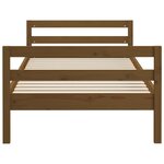 vidaXL Cadre de lit Marron miel 75x190 cm Bois de pin massif