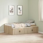 vidaXL Cadre de lit Chêne Sonoma 90x190 cm