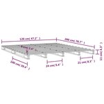 vidaXL Lit de palette noir 120x200 cm bois de pin massif