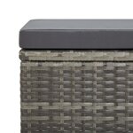 vidaXL Tabourets de jardin lot de 4 avec coussins Résine tressée Gris
