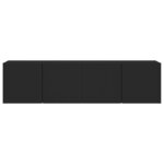vidaXL Meubles TV muraux 2 Pièces noir 80x30x41 cm