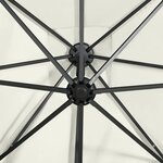 vidaXL Parasol déporté avec mât et lumières LED Sable 250 cm