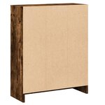 vidaXL Bibliothèque Chêne fumé 60x24x76 cm Bois d'ingénierie
