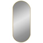 vidaXL Miroir mural Doré 80x35 cm Ovale