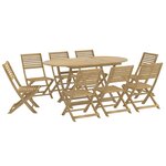 vidaXL Ensemble à manger de jardin 9 Pièces bois d'acacia solide