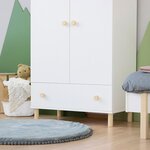 Armoire enfant avec tiroir COMBO blanc