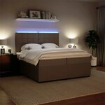 vidaXL Sommier à lattes de lit et matelas Gris clair 200x200cm Velours