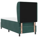BSE Box Spring avec matelas vert foncé 80x200 cm en velours