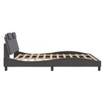 vidaXL Cadre de lit sans matelas gris 180x200 cm similicuir