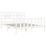 vidaXL Cadre de lit sans matelas blanc 160x200 cm bois de pin massif
