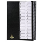 Trieur à onglets 26 compartiments Alphanumériques 25 x 33 Noir EXACOMPTA