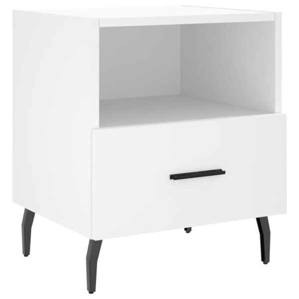 vidaXL Table de chevet blanc 40x35x47 5 cm bois d’ingénierie
