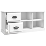 vidaXL Meuble TV blanc 102x35 5x47 5 cm bois d'ingénierie