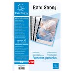 Lot de 100 pochettes perforées polypropylène lisse haute résistance 9x100e A4 EXACOMPTA