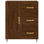 vidaXL Buffet chêne marron 69 5x34x90 cm bois d'ingénierie