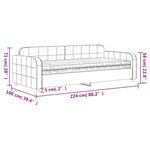 vidaXL Lit de jour avec matelas jaune 90x200 cm velours