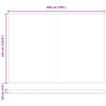 vidaXL Store Rétractable Automatique Rouge 500x350 cm
