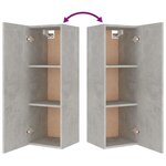 vidaXL Ensemble de meubles TV 8 Pièces Gris béton Bois d'ingénierie
