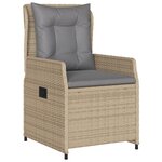 vidaXL Ensemble de salle à manger de jardin 5 pièces en rotin beige