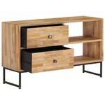 vidaXL Meuble TV Bois de teck recyclé 90 x 30 x 55 cm