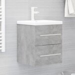 vidaXL Armoire d'évier Gris béton 41x38 5x48 cm Aggloméré