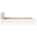 vidaXL Cadre de lit avec tête de lit blanc 160x200cm bois d'ingénierie