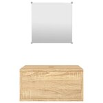 vidaXL Ensemble de meubles salle de bain 2 Pièces chêne bois d'ingénierie