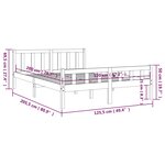 vidaXL Cadre de lit sans matelas marron miel bois massif 120x200 cm