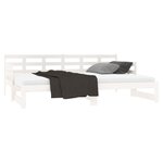 vidaXL Lit coulissant sans matelas blanc 2x(90x190) cm