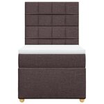 vidaXL Sommier à lattes de lit avec matelas Marron foncé 90x200 cm