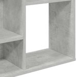vidaXL Séparateur de pièce/Bibliothèque Gris béton Bois d’ingénierie