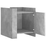 vidaXL Table de chevet gris béton 45x50x50 cm bois d’ingénierie