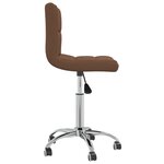 vidaXL Chaise pivotante de bureau Marron Tissu