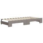 vidaXL Lit de jour avec lit gigogne taupe 80x200 cm tissu
