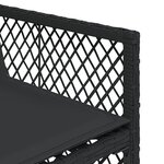 vidaXL Ensemble à manger de jardin 17 Pièces coussins noir résine tressée