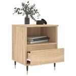 vidaXL Tables de chevet 2 Pièces chêne sonoma 40x35x50 cm bois ingénierie