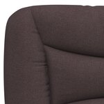 vidaXL Cadre de lit avec tête de lit Marron foncé 100x200 cm Tissu