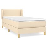 vidaXL Sommier à lattes de lit avec matelas Crème 80x200 cm Tissu